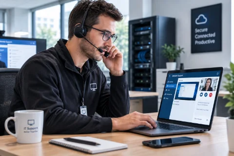 Local technician on a support call
